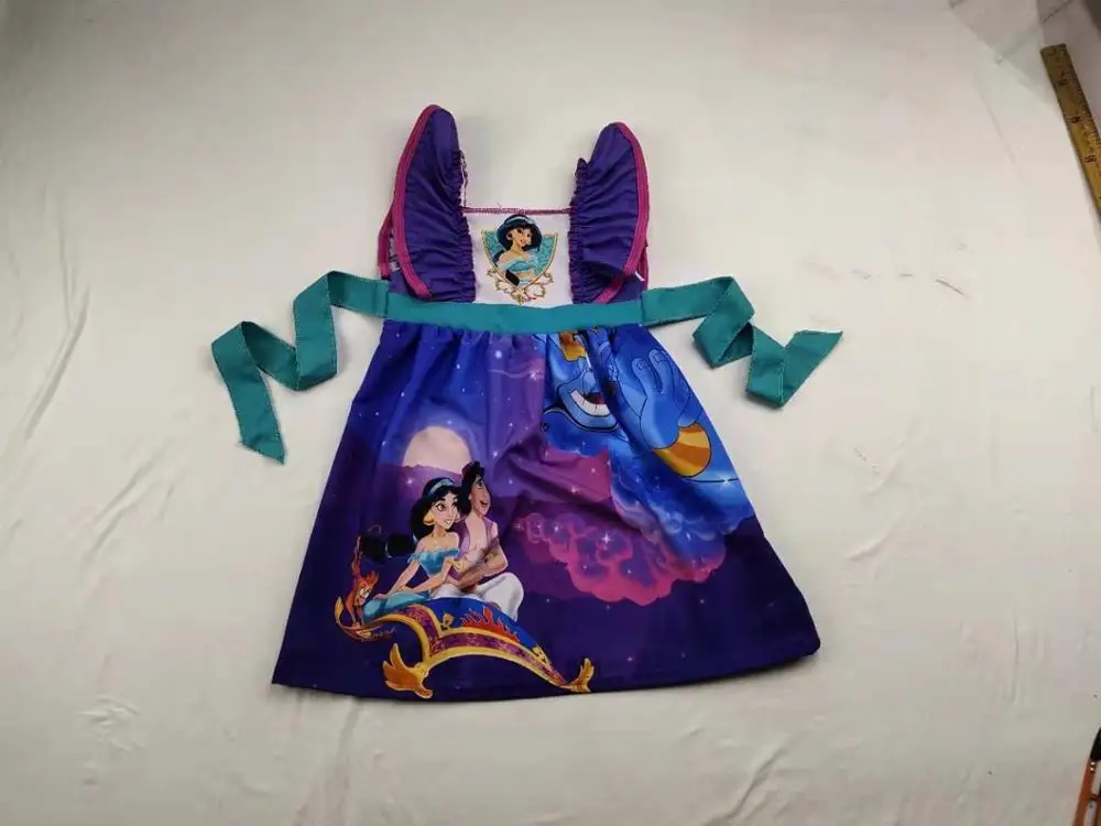 Праздничная одежда для малышей; платье для девочек; летнее Эксклюзивное платье принцессы с короткими рукавами для девочек