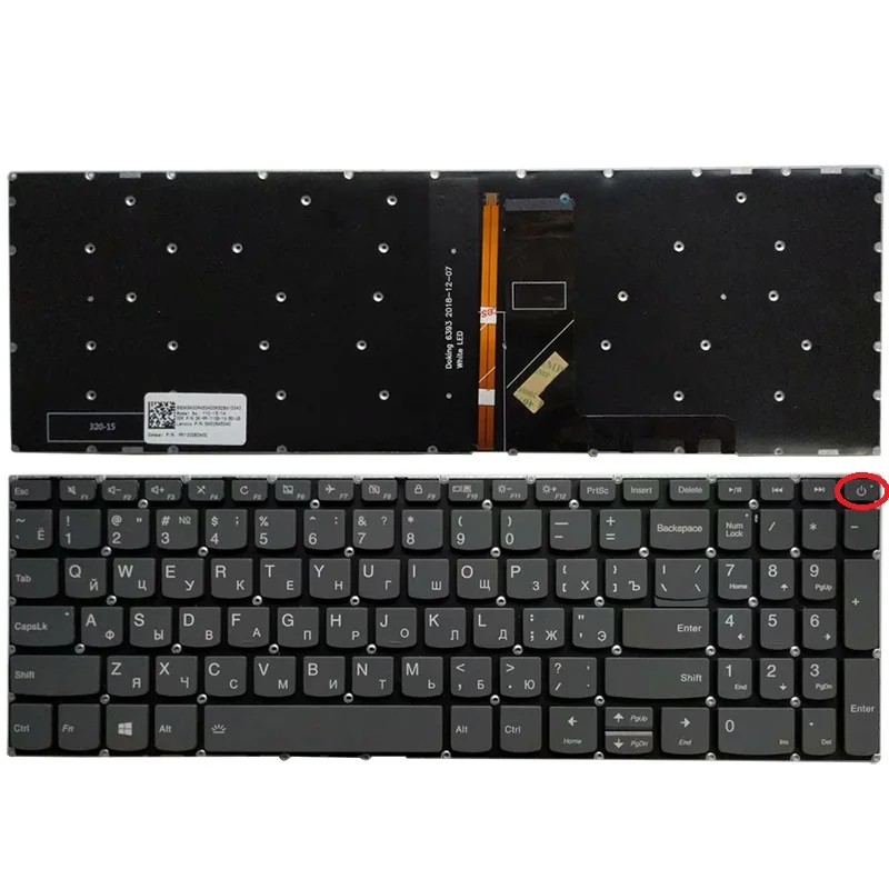 para Lenovo Ideapad S14515iwl S145-15ast S145-15api Bs145-15igm Bs145-15iwl ru Teclado do Portátil Russo Novo Teclado de substituição - Imagem 2