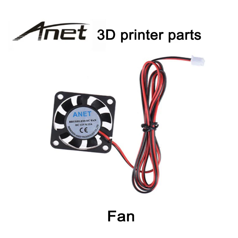 

Anet 3D printer parts:FAN RepRap i3 DIY 3D Printer 40 * 40 * 10mm DC 12V Brushless Cooling Cooler Fan 2 Wire