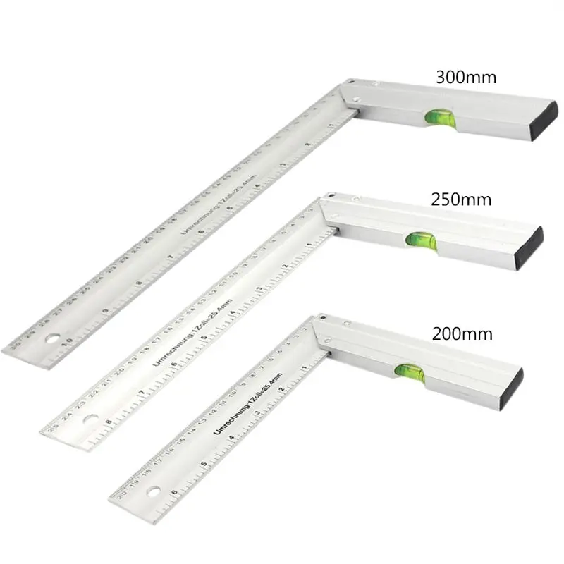 90° Carpenter Angle Finder Ruler Gauge Thickening Aluminum Woodworking
