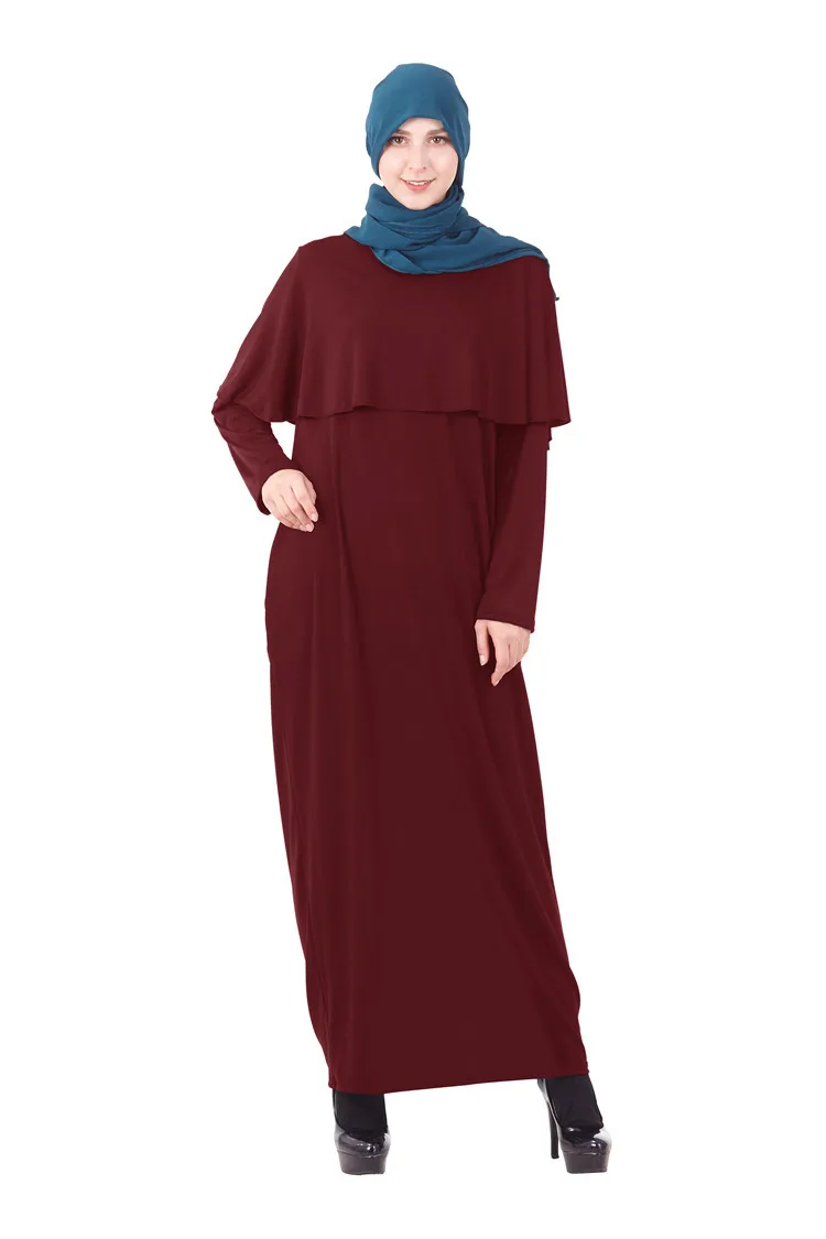 Dromiya женское одноцветное мусульманское Макси платье Абая джилбаб повседневное длинное платье-кафтан