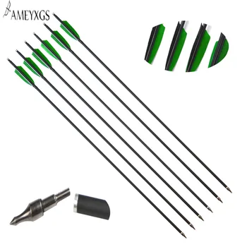 

6 pcs Archery Carbon Arrow Spine 500 ID 6.2 mm OD7.8 mm 100Grain Mix Carbon Arrow Hunting And Shooting Accessories