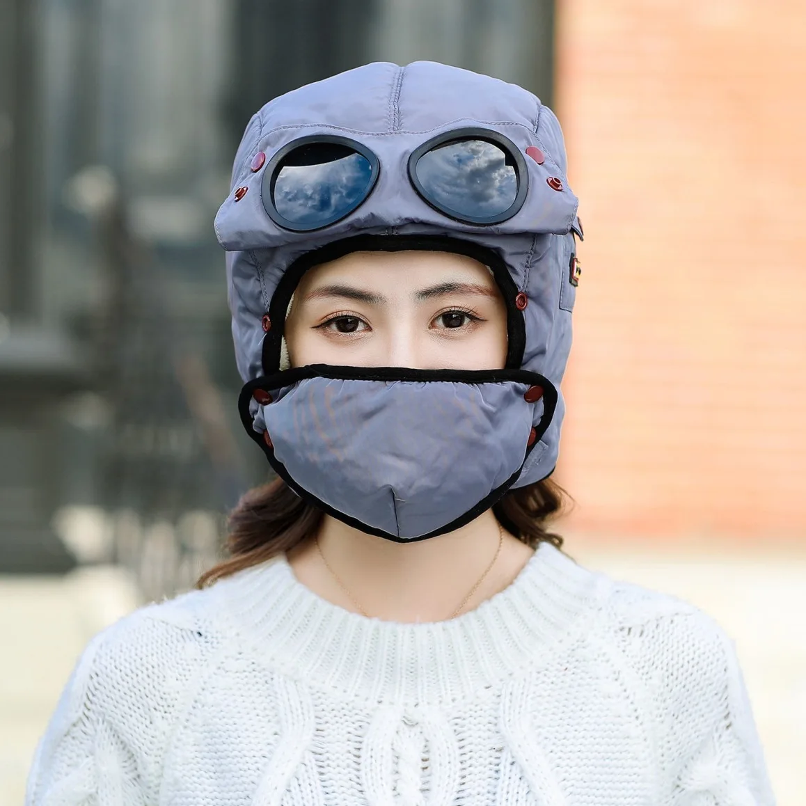 Winter Hats for Women Skiing Thermal Hat Fishing Cycling Hiking Caps Outdoor Glasses Mask Motorcycle Caps Women Cap for Cold