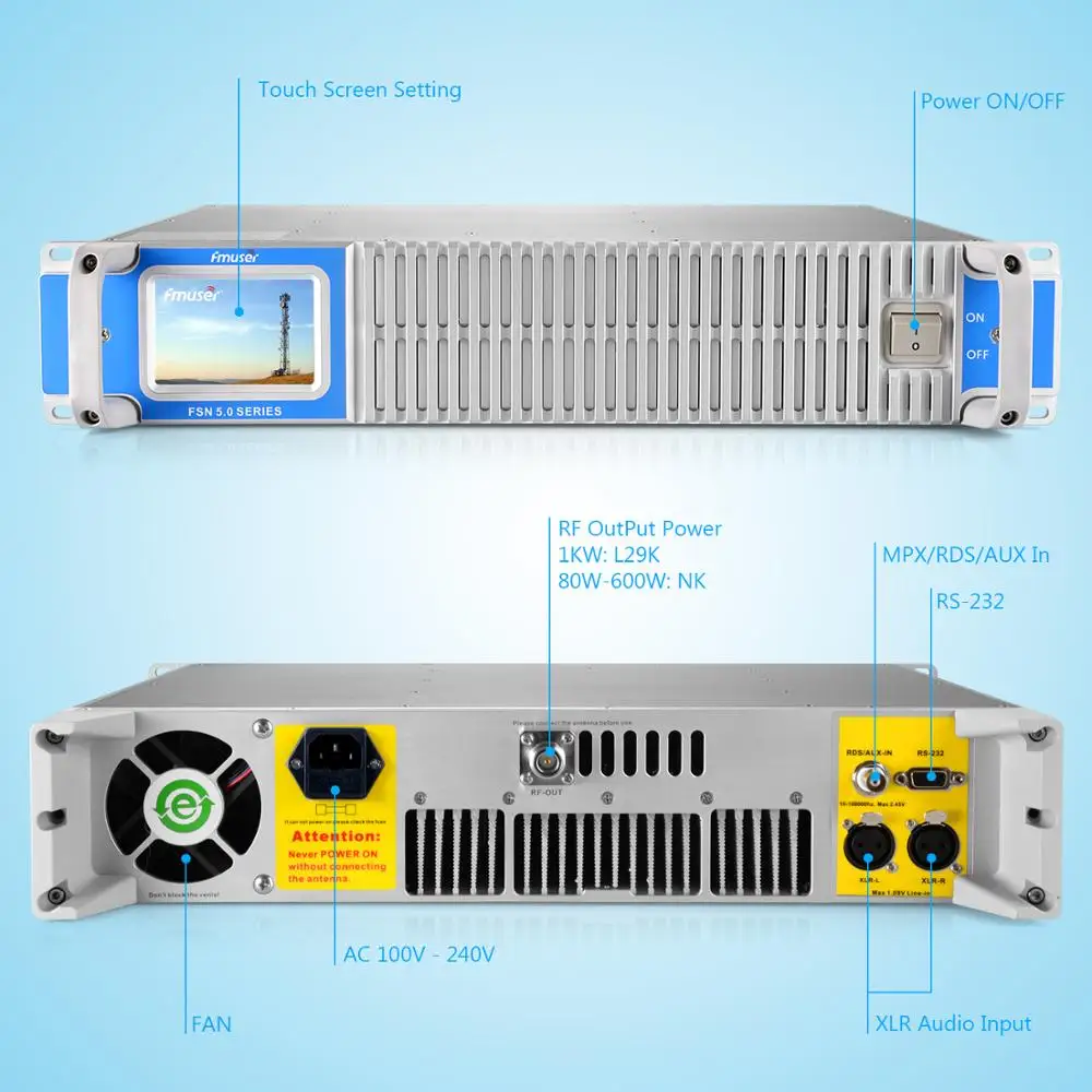 FM трансмиттер FMUSER FMT5.0 300 Вт 350 Вт|transmitter fm broadcast|fm broadcastfm broadcast transmitter antenna |