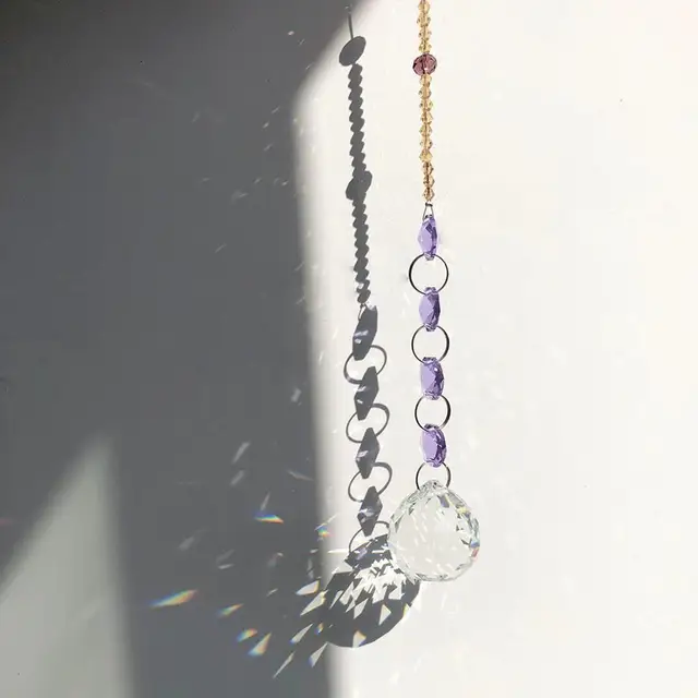 2Db /Beállított Többszínű Arccalristály Csillár Alkatrészekhez Prizmák Világító Medál Lógó Napsütő Otthoni Kerti Deco - Image 6