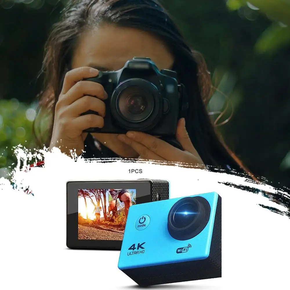 Воздушная экшн камера Full Hd Allwinner 4K 30Fps Wifi 2 0 &quotэкран Экшн мини 30 М Подводная