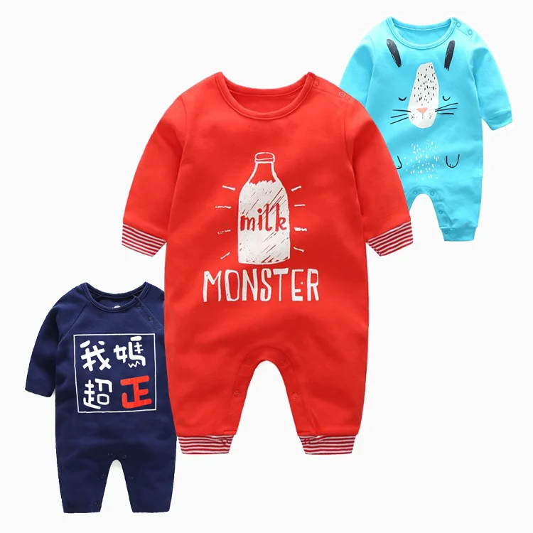 

Spring And Autumn New Style Infants Boxer Onesie Men And Women BABY'S Romper Long-sleeve Jumpsuit Pure Cotton Newborns out Cloth