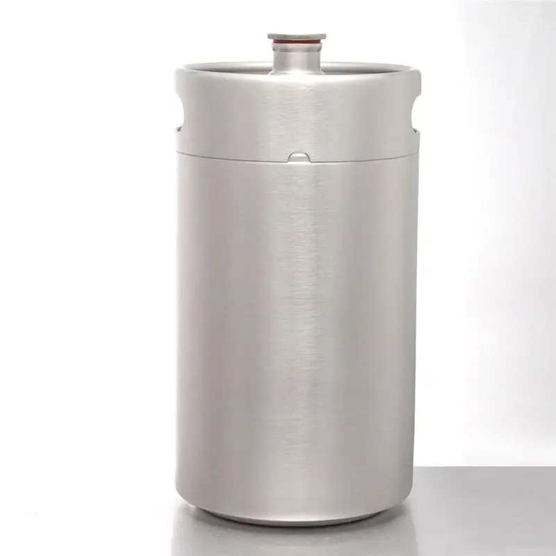 2/3.6/5L Mini Beer Maker Keg Pressurized Growler for Craft Beer Dispenser System Home Brew Beer Brewing Stainless Steel