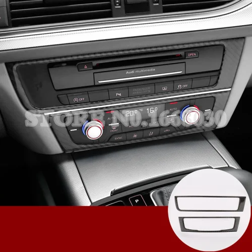 Центральная консоль из углеродного волокна отделка для CD панели Обложка 2 шт. Audi A6
