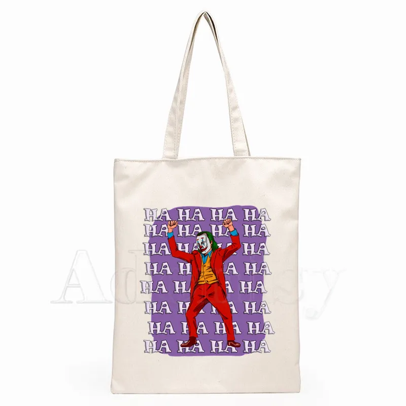 

Joker Joaquin Phoenix Women Foldable Canvas Shoulder Bag Canvas Tote Eco Shopping Bag Canvas Tote Bag Casual HandBag Daily Use