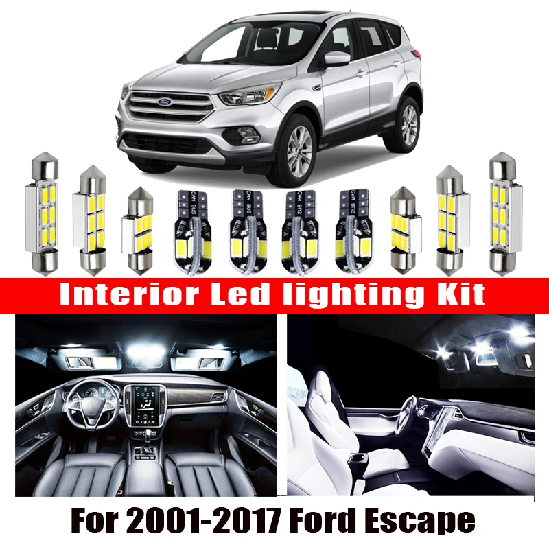 Для 2001 2017 Ford Escape белый автомобильные аксессуары Canbus без ошибок светодиодный