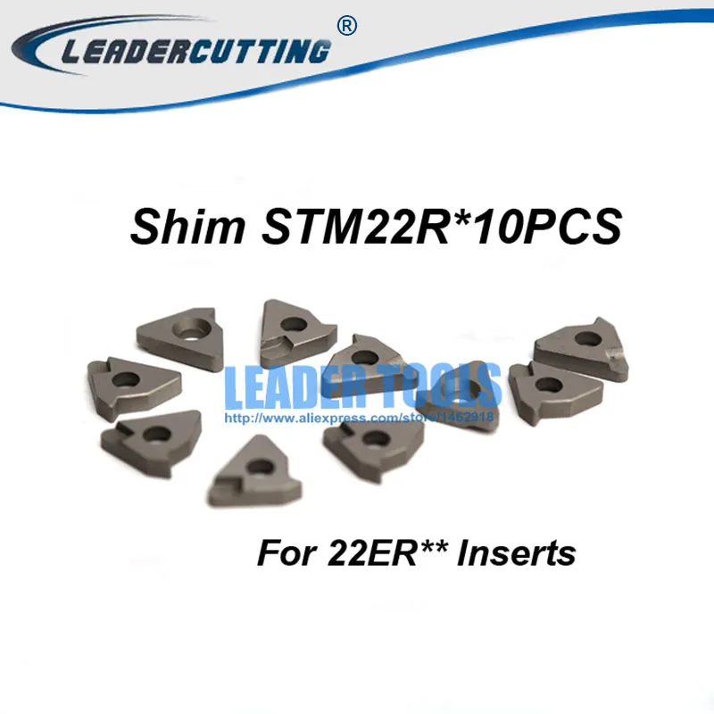 STM22R*10PCS Carbide Inserts Shim for 22ER,Carbide Shim for SER****22 External Threading Tool