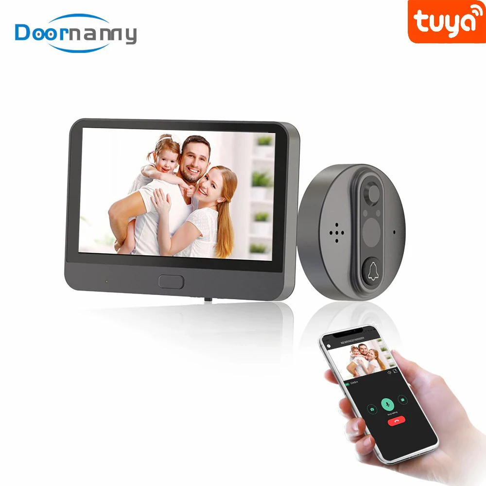 Doornanny 720P видео дверной звонок умный дверной звонок WiFi глазок камера Viwer умный дверной звонок Набор для мониторинга ночного видения видео глаз|Видеодомофон|   | АлиЭкспресс