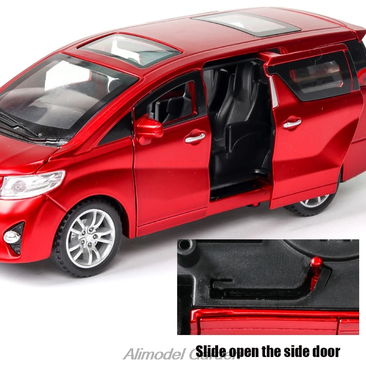 1:32 Alphard MPV Diecasts& Toy Vehicles металлическая модель автомобиля звуковой светильник коллекция автомобилей игрушки для детей Рождественский подарок