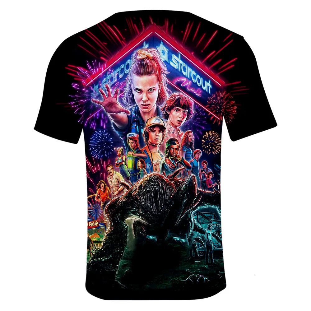 Повседневная футболка с короткими рукавами и 3D-принтом «Stranger Things 3 stranger things 3»