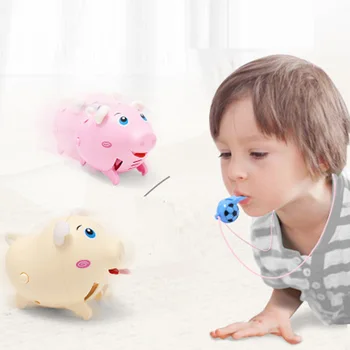 

Cute Whistle Pig Voice Control Induction Toys Electronic Pets Pig Dog Walking Glowing Music Light Toys for Kids Girls Boys Gift