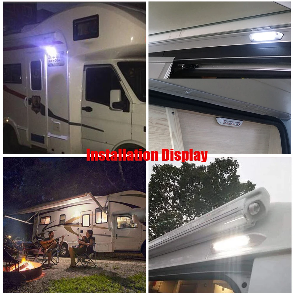 Luces LED Exterior Para Caravana 12V | Modo Dual: Luz Blanca 6500K Y Ámbar Intermitente | IP67, 6000 Lúmenes