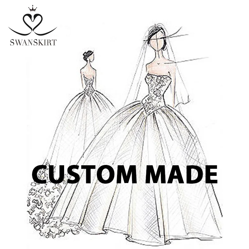 

Swanskirt Customed Wedding Dress online shop china customized Handmade buy china direct Vestido de Noiva DZ