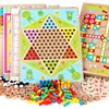 Wooden children's toys 3D Puzzle All in one flying chess, multi-function chess wooden chess 6