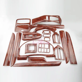 

28 pcs Interior Wooden Color Moulding Trims 2003 2004 2005 2006 2007 2008 2009 Car Styling For Toyota Land Cruiser Prado FJ120