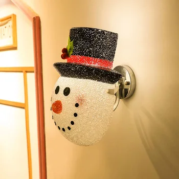 

Hot Christmas Snowman Head Lampshade Door Hanging Snowman Wall Lamp Hanging Lamp Cover Corridor Lamp Covers & Shades Home Decor