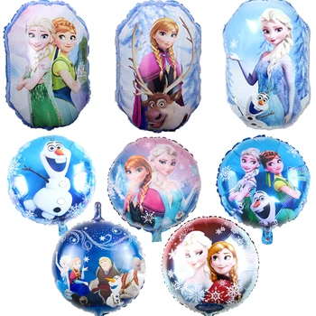 

10pc / lot Cartoon Snow Queen Elsa Anna Snowman Olaf Foil Balloon Birthday Party Decoration Helium Balloon Boy Girl Toy