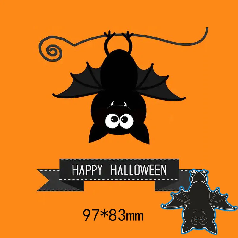 

New Metal Cutting Dies 9.7*8.3cm Cute Bat For Card DIY Scrapbooking stencil Paper Craft Album template Dies