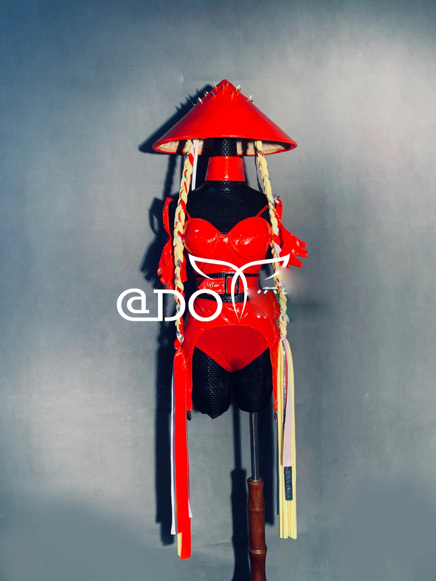 Costume Cosplay Da Donna Sexy Armor Future Show Warrior Bar Nightclub Gogo Ds Red Samurai Assassin