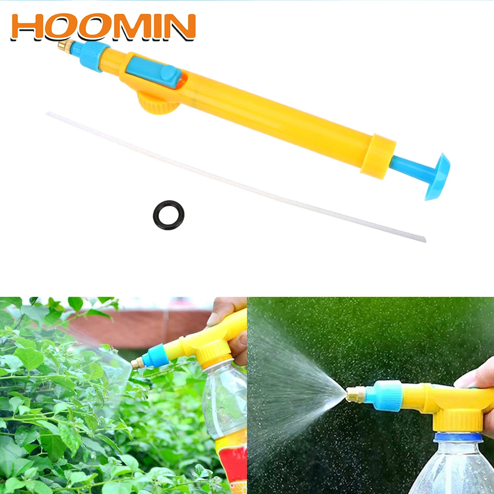 

HOOMIN Mini Juice Bottles Watering Irrigation Sprayer Interface Plastic Trolley Gun Sprayer Head Water Pressure Flower Garden