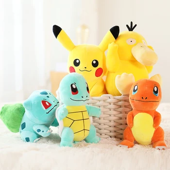

50cm Large Cute Pikachu Charmander Psyduck Squirtle Bulbasaur Plush Toys Soft Stuffed Cartoon Doll for Children Kids Gifts