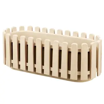

1pc Plastic Fence Shape Flower Pot Plant Pot Garden Accessories Macetas Creative Rectangular Flower Container Flowerpot Garden
