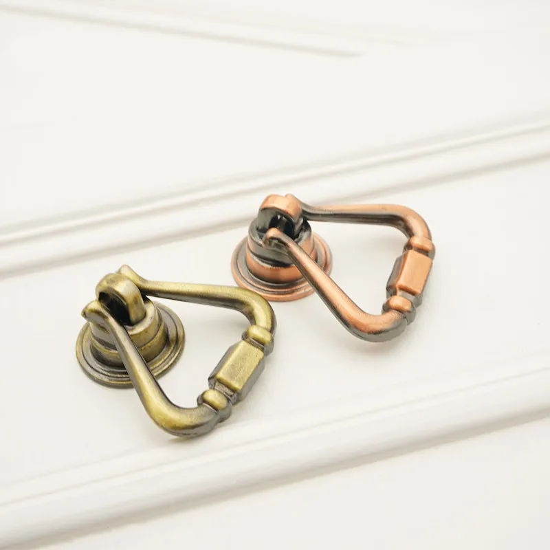 

Green Ancient Red Ancient Ring-pull Modern Minimalist Single Bore Triangular Shape Retro Ring Medicine Cabinet Usable Handle Art