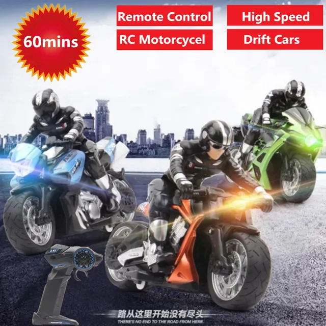 RC stunt motorcycl 2.4GHz 3D Rotation Flips drift stunt motorbike electric remote control Racing drift Car with flash light toys 1