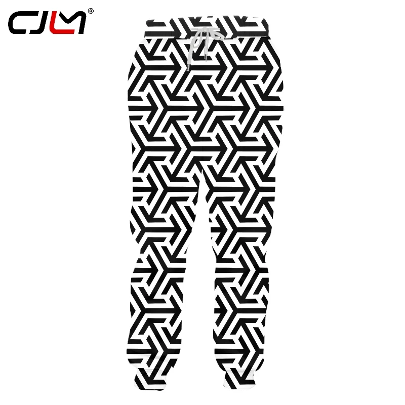 

CJLM Winter Man Black white New Loose 3D Printed Graphics Trousers Oversized sweatpants Clothing Men Spring Pants Whosale