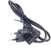Double Elbow Angled EU 2 Pin Plug to IEC 320 C7 female Portable Conversion Power Cable 100cm/300cm ► Photo 3/6