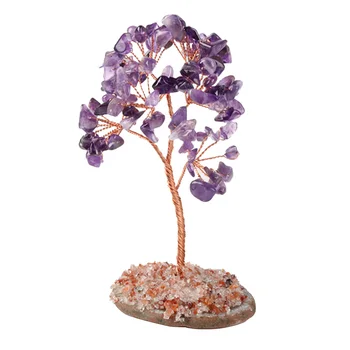 

Ornaments Mini Wealth Home Office Handmade Good Luck Tabletop Feng Shui Decorative Craft Money Tree Gift Fortune Natural Crystal