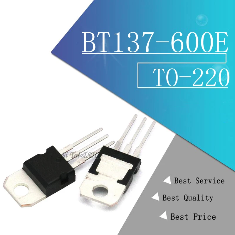 10pcs/lot BT137-600E TO220 BT137-600 TO-220 BT137 137-600 Triacs sensitive gate 8A/600V new and original | Электронные