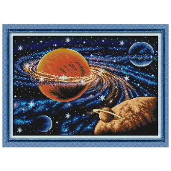 

Milky way scenery painting counted printed on the canvas 11CT 14CT DIY kits Cross Stitch embroidery needlework Sets handmad