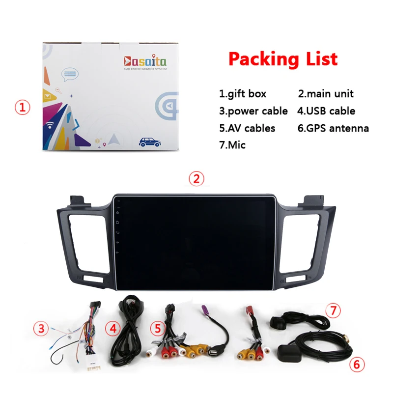 10 2 &quotAndroid 0 автомобильное радио для Toyota RAV4 2014 2015 2016 2017 GPS Navi 8 ядерный 4 Гб + 64