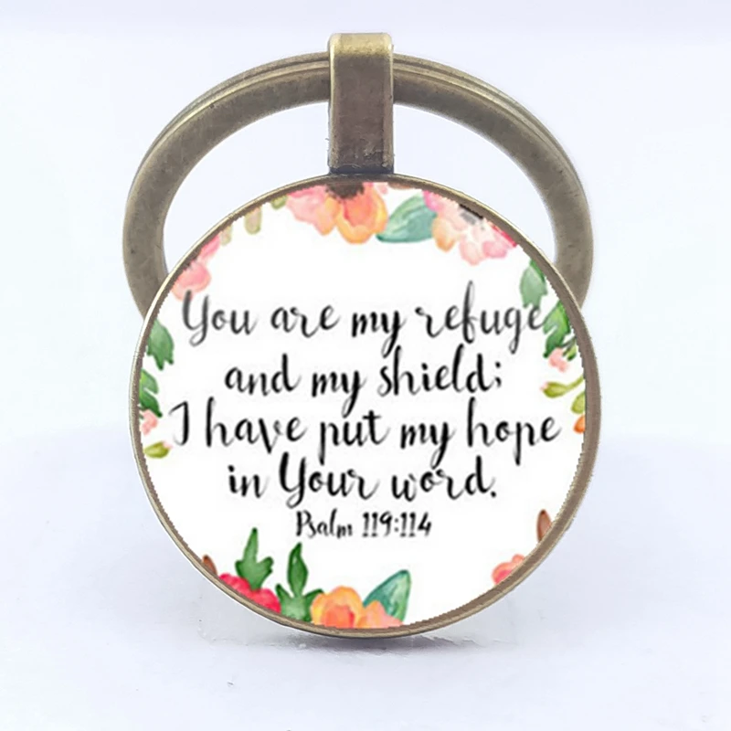 God Is Within Her. She Will Not Fall (psalm 46:5) Bible Quote Faith Keychain Keyring Bible Verse key chain Christian Party Gift