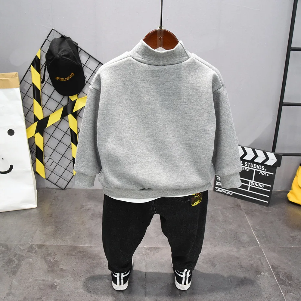winter Kids Baby Clothing Sets For Boy Children Boys Clothes Sets High Quality Tracksuit For Boys plush Sweaters,plush jeans 2-6