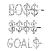 Женские заколки для волос, ювелирные изделия, заколки для волос, забавные буквы, знак доллара, заколки для волос, задние боковые челки, вечерние шпильки для укладки