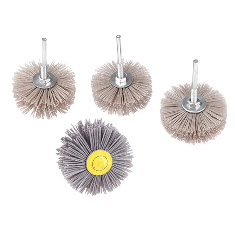 Hot Sale 7Pcs Nylon Grinding Head Polishing Wheel for Semi Finished Wood Root Carving Rosewood Furniture Fine Grinding Woodwork