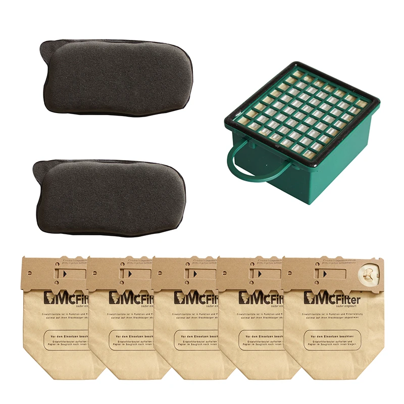 Dust Bags Carbon Bag Filter Kit For Vorwerk VK130 VK131 Vacuum Cleaner Parts Carbon Bag Filters Home Accessories