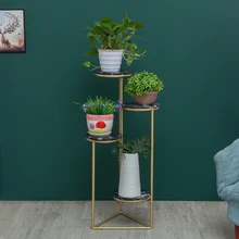 Современный Крытый угол для земли цветок Airs мрамор четыре слоя балкон цветочный горшок полки