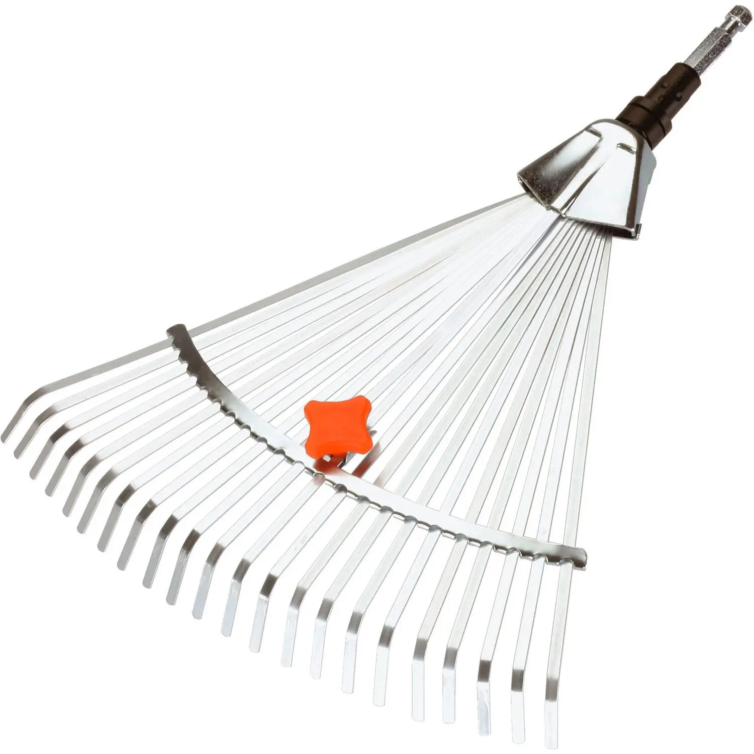 Грабли GARDENA 03103-2000000 (Для сбора листьев и срезанной травы, ширина 30-50 см, реком. длина рукоятки – 130 см, гибкие оцинкованные пружинящие стальные зубья, регулируемое расстояние между зубьями)