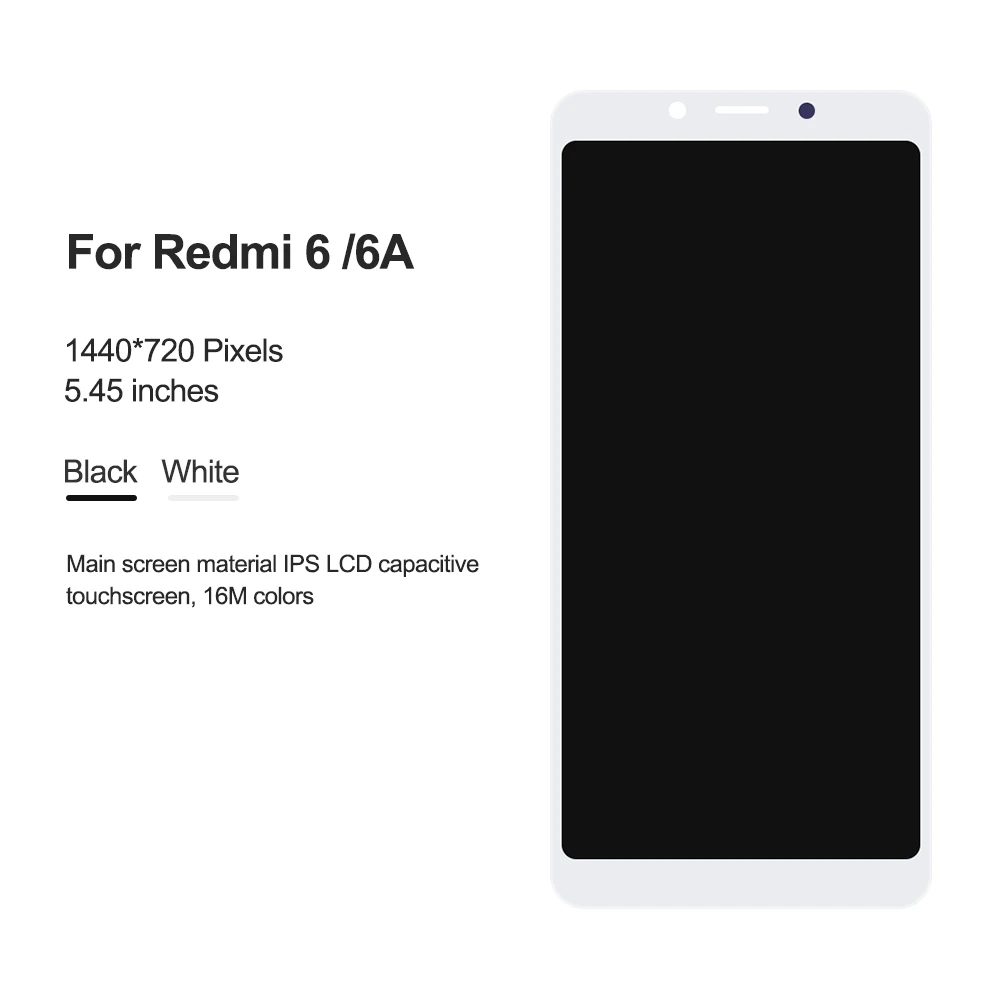 5,4" ЖК-дисплей для Xiaomi Redmi 6+ сенсорная панель дигитайзер для замены дисплея Redmi 6A