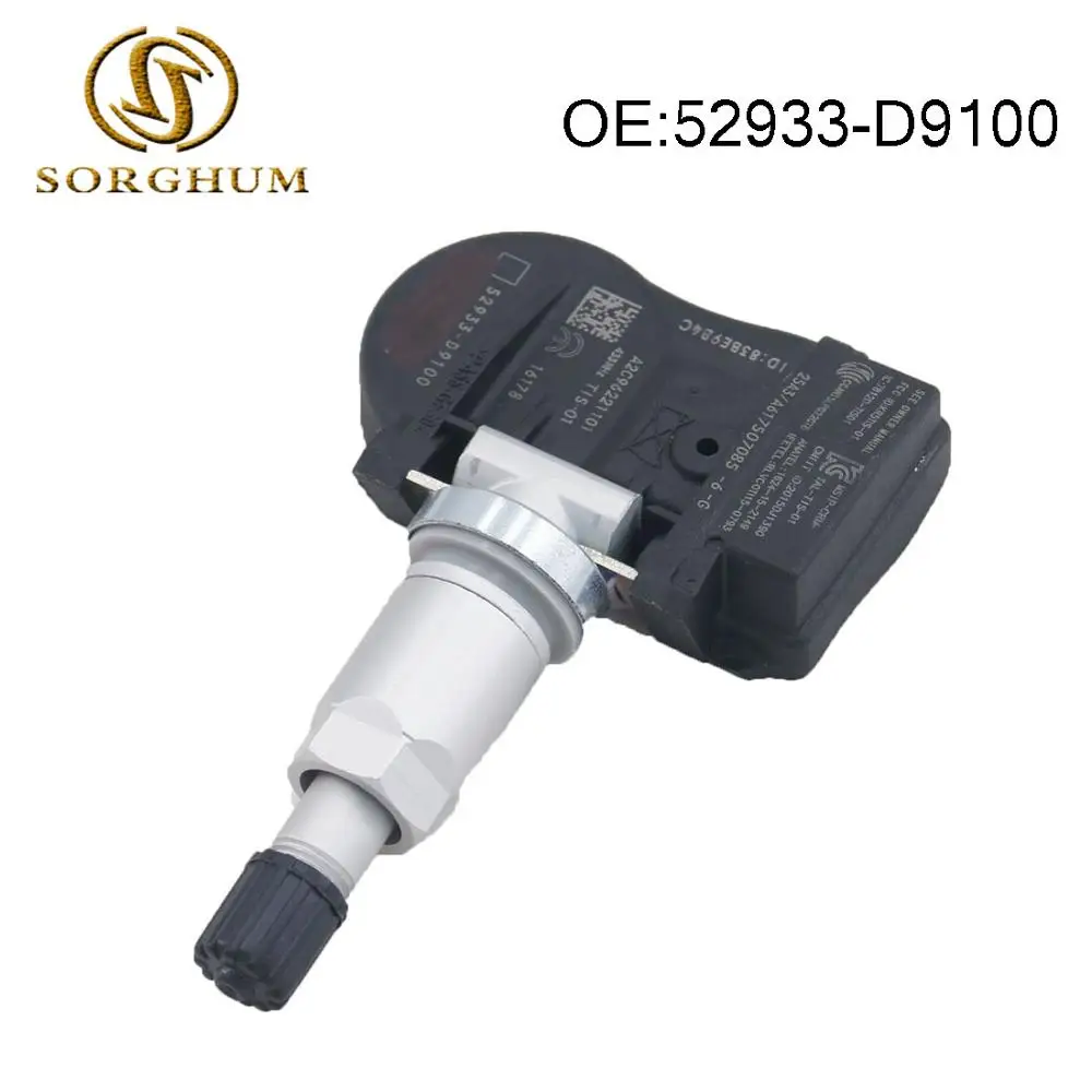 

Датчик давления в шинах TPMS 52933-D9100, 433 МГц, подходит для HYUNDAI IONIQ, KIA NIRO 2017-2019, 1 шт.