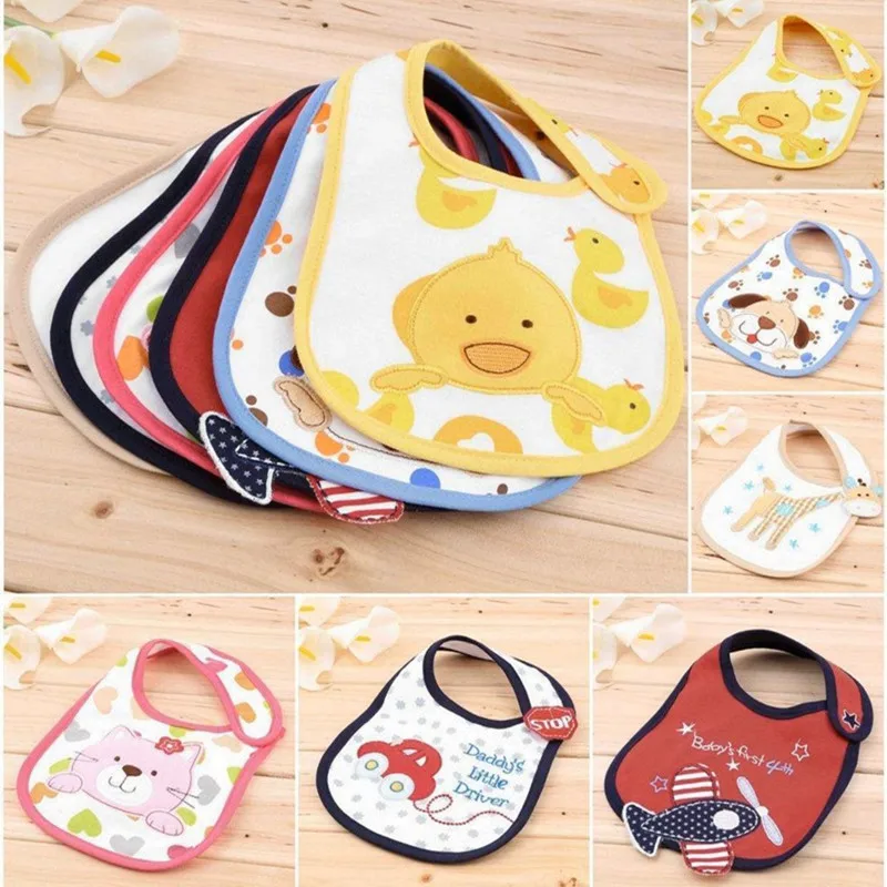 15Pc/lot Bibs Lovely Cute Cartoon Pattern Toddler Baby Waterproof Saliva Towels Choosed Cotton Baby Bibs Gifts 0-3 YEARS baby headband