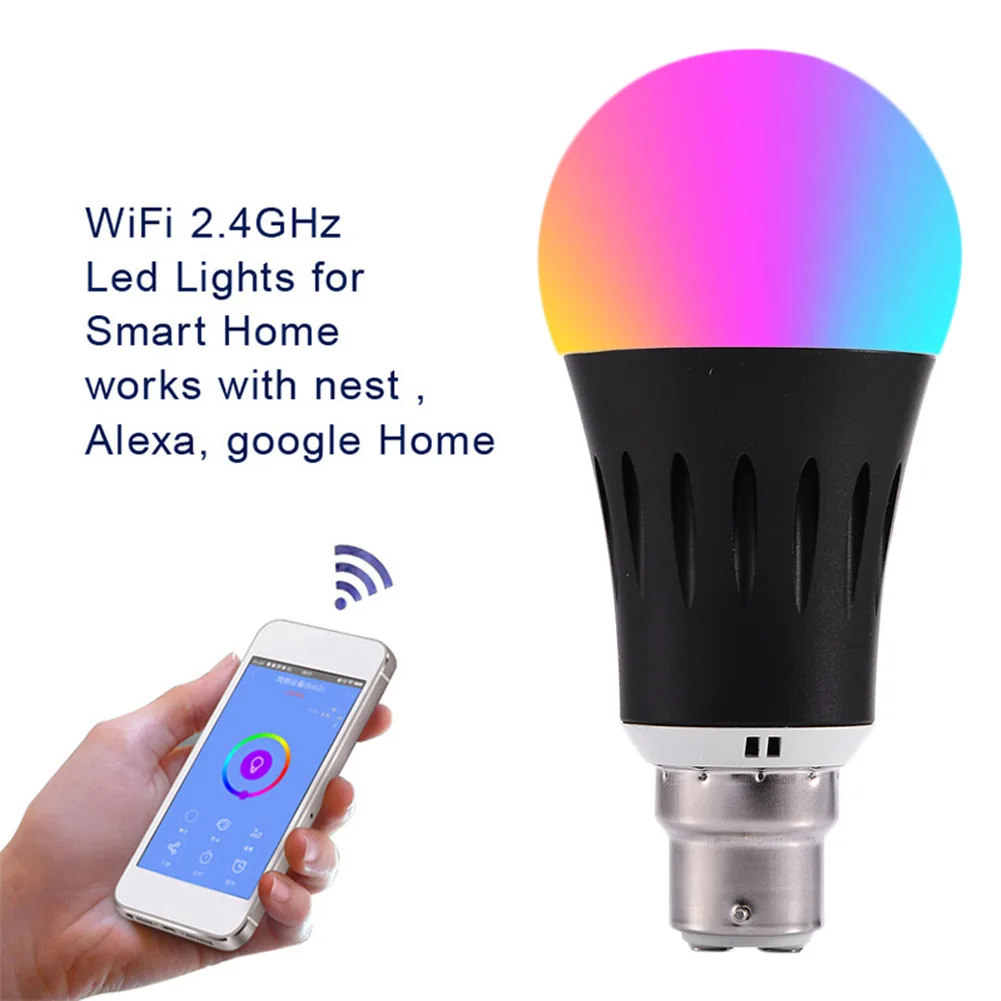 WiFi умный светодиодный светильник B22 Лампа RGB теплый холодный белый 60 Вт